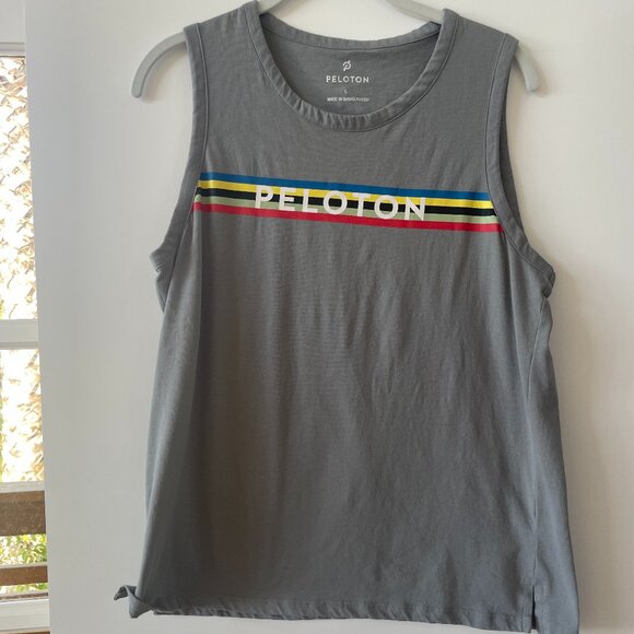 Peloton‎ Rainbow Tank Top in Gray, Size Large - Picture 1 of 4